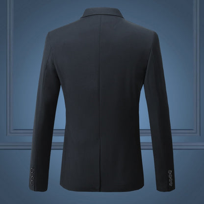 Black Classy Men's Blazer Jacket One Button Slim Wedding Suit Men Solid M-3XL Mens Casual Blazers White Customizable Big Size