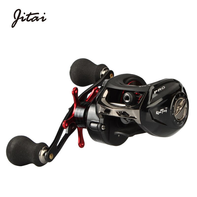 JITAI 14+1BB Baitcasting Fishing Reel 6.4:1 Gear Ratio 8Kg Braking Power High Quality Ultra Light China Fishing Reels Wheels
