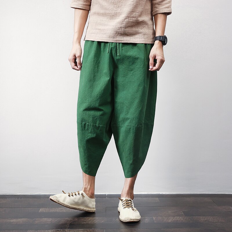 Men Cotton Linen Harem Pant