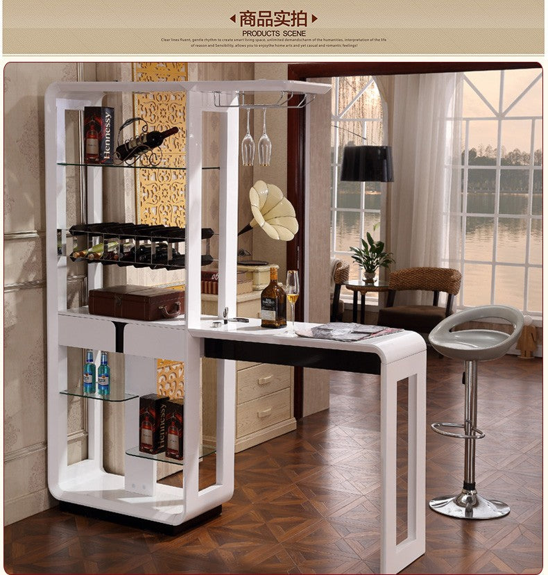 Home  bar furniture set bar table  with LED tempered glass Q01