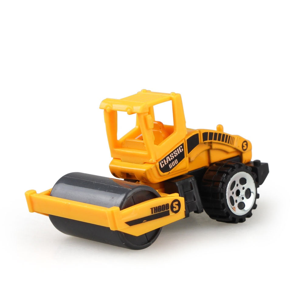 Jenilily Mini Diecast Car Construction Vehicle Engineering Car Excavator Dump Roller Truck Model Toys Lot for Children Adult