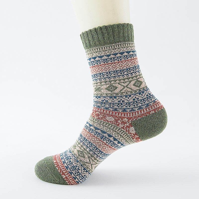 LNRRABC Winter Thick Warm Stripe Wool Socks Casual Calcetines Hombre Sock Business Male Socks