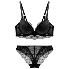 将图片加载到图库查看器，TERMEZY New Women underwear Set Lace Sexy Push-up Bra And Panty Sets Comfortable Brassiere Adjustable Straps Gathered Lingerie
