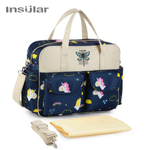 Load image into Gallery viewer, Insular New Style Waterproof Diaper Bag Large Capacity Messenger Travel Bag Multifunctional Maternity Mother Baby Stroller Bags
