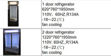 Load image into Gallery viewer, -18 to -22 Degree OEM 1 &amp; 2 Glass Commercial Swing Door Freezer Refrigerator For Shop and Kitchen Restaurant
