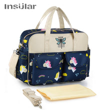 将图片加载到图库查看器，Insular New Style Waterproof Diaper Bag Large Capacity Messenger Travel Bag Multifunctional Maternity Mother Baby Stroller Bags
