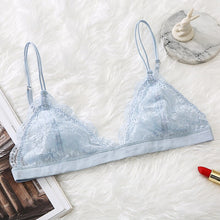 将图片加载到图库查看器，New Sexy Floral Lace Bra Thin Wire Free Bralette Comfortable Adjusted Underwear Women Lace Bra Brassiere Girl Small Cup Lingerie
