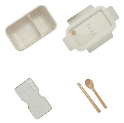 Wheat Straw Lunch Box Healthy Material Bento Boxes Microwave Dinnerware Food Storage Container Lunchbox