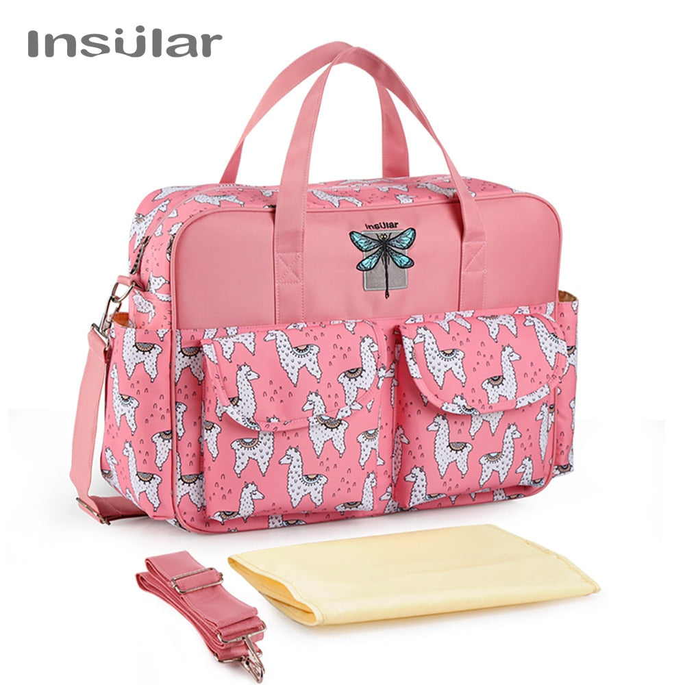 Insular New Style Waterproof Diaper Bag Large Capacity Messenger Travel Bag Multifunctional Maternity Mother Baby Stroller Bags