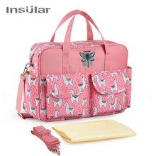 Cargar imagen en el visor de la galería, Insular New Style Waterproof Diaper Bag Large Capacity Messenger Travel Bag Multifunctional Maternity Mother Baby Stroller Bags
