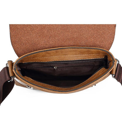 Men's Messenger Bag Men Pu Leather Shoulder Bags Business Crossbody Casual Bag Vintage Handbag Free Shipping