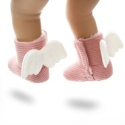 Winter Knitted Baby Warm Shoes Cute Baby Boot Kids Newborn Toddler Super Warm Wings Fly Boots