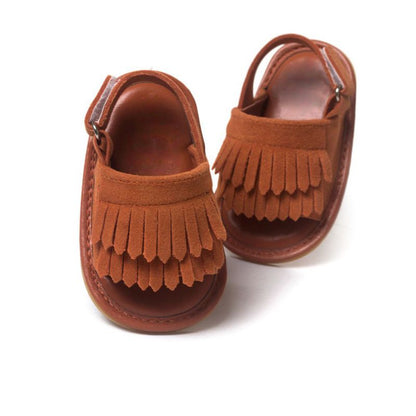 WEIXINBUY Baby Girl Sandals Summer Baby Shoes Casual Fashion Baby Girl Shoes Sandals For Girls PU Fringed Baby Sandals 9 Colors