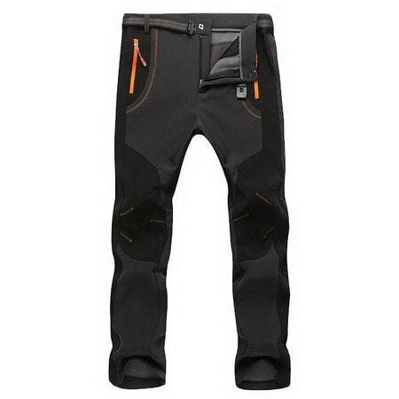 LOMAIYI 5XL Men's Warm Winter Pants Men Fleece Lining Cargo Pants Mens Waterproof Trousers Male Stretch Casual Work Pants AM110