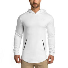 将图片加载到图库查看器，Men Hoodies Pocket Embroider Side Zipper Gyms Bodybuilding Sweatshirt Cotton Sweatshirts Hooded Pullover 5 Color
