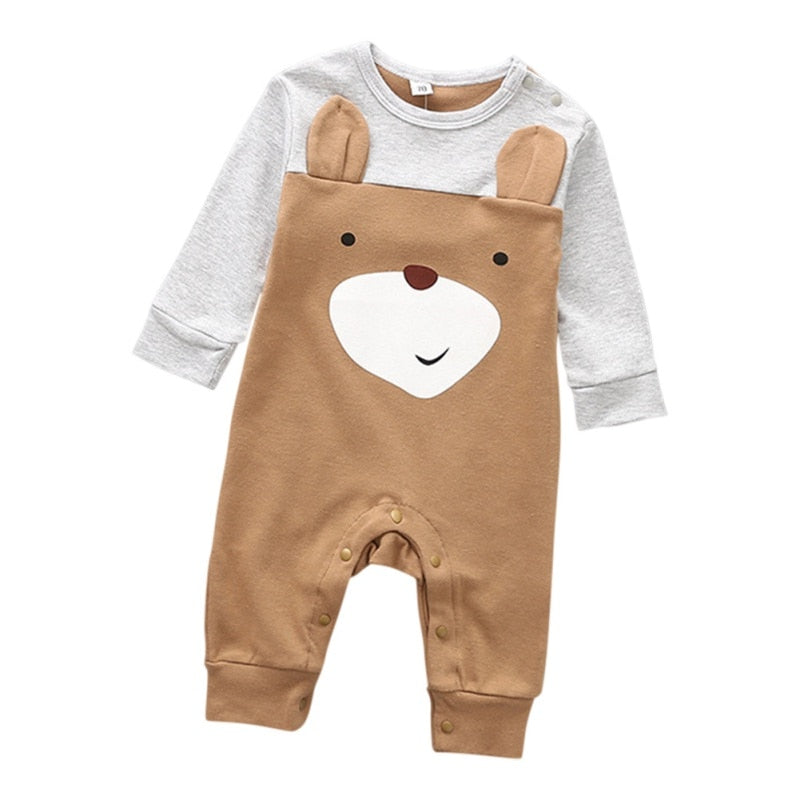 Newborn Baby Romper For Boys Girls Rompers Playsuits Cotton Long Sleeve Animal Baby Clothes Infant Pajamas Underwear