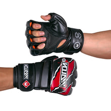 將圖片載入圖庫檢視器 MMA Boxing Gloves 5 Colors High Quality PU Mateial MMA Half Fighting Gloves Muay Thai Training Breathable Male Fitness for Adult
