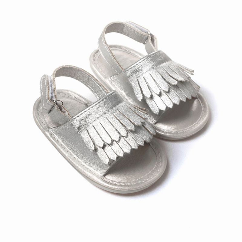WEIXINBUY Baby Girl Sandals Summer Baby Shoes Casual Fashion Baby Girl Shoes Sandals For Girls PU Fringed Baby Sandals 9 Colors