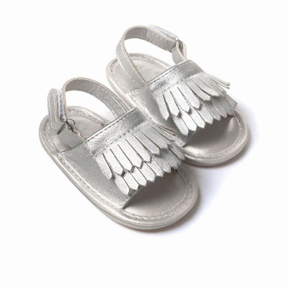 WEIXINBUY Baby Girl Sandals Summer Baby Shoes Casual Fashion Baby Girl Shoes Sandals For Girls PU Fringed Baby Sandals 9 Colors