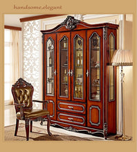 將圖片載入圖庫檢視器 Antique European Cabinet. Storage Cabinet. Glasses. Plates. Cups.  pfy4005
