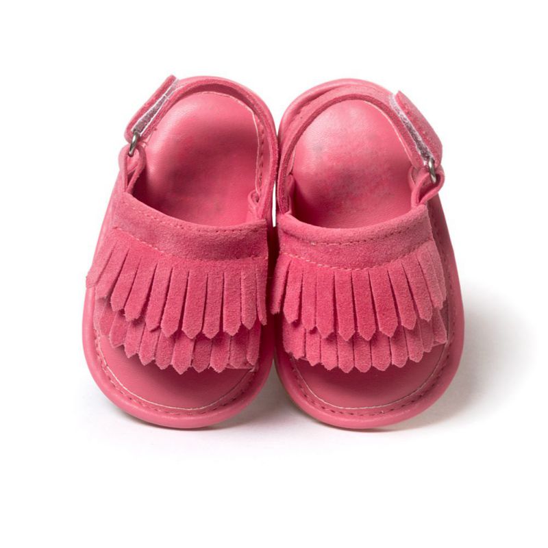 WEIXINBUY Baby Girl Sandals Summer Baby Shoes Casual Fashion Baby Girl Shoes Sandals For Girls PU Fringed Baby Sandals 9 Colors