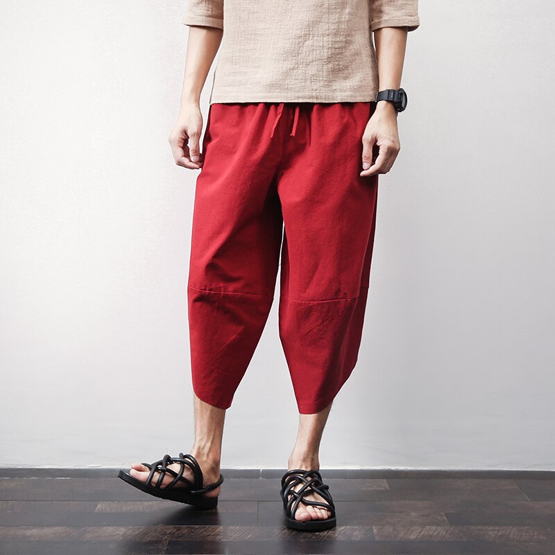 Men Cotton Linen Harem Pant