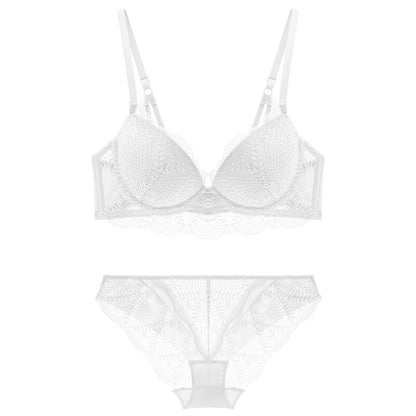 TERMEZY New Women underwear Set Lace Sexy Push-up Bra And Panty Sets Comfortable Brassiere Adjustable Straps Gathered Lingerie
