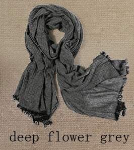 Fashion Classic Retro Scarf Cotton linen lady Men Autumn Multifunctional Soft warm long scarf Multicolor Tassel scarves 72*196cm