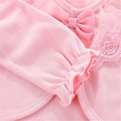 Lawadka 100%Cotton Baby Coat Girl Bow Lace Princess Baby Coat Newborn Wedding Birthday Party Baby Girls Outerwear Baby Clothes