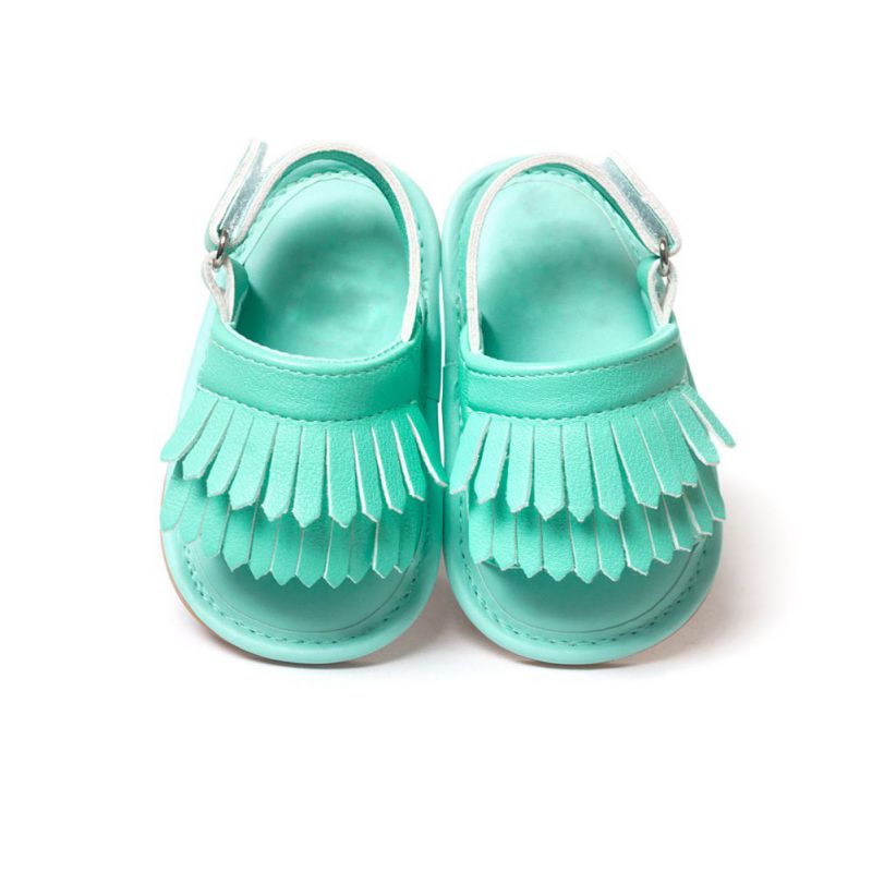 WEIXINBUY Baby Girl Sandals Summer Baby Shoes Casual Fashion Baby Girl Shoes Sandals For Girls PU Fringed Baby Sandals 9 Colors