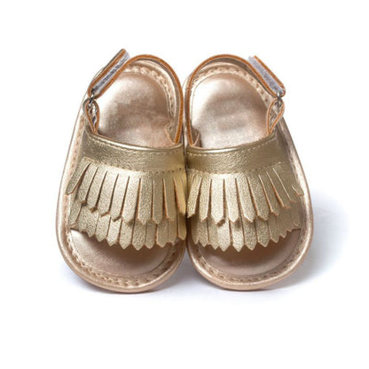 WEIXINBUY Baby Girl Sandals Summer Baby Shoes Casual Fashion Baby Girl Shoes Sandals For Girls PU Fringed Baby Sandals 9 Colors