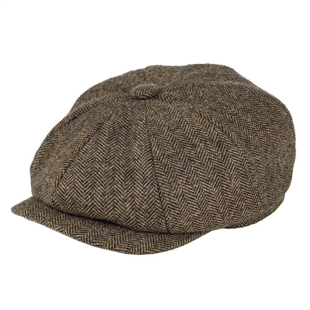 BOTVELA Wool Tweed Newsboy Cap Herringbone Men Women Gatsby Retro Hat Driver Flat Cap Black Brown Green Navy Blue 005