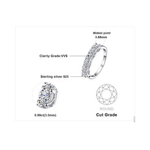 Load image into Gallery viewer, JewelryPalace CZ Wedding Rings 925 Sterling Silver Rings for Women Stackable Anniversary Ring Eternity Band Silver 925 Jewelry
