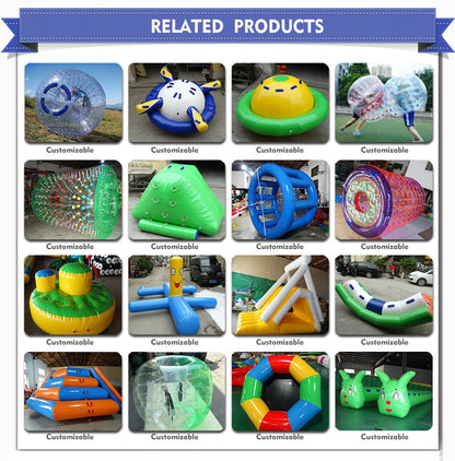 Giant Inflatable Swimming Pool Amusement Park Playground. Slides