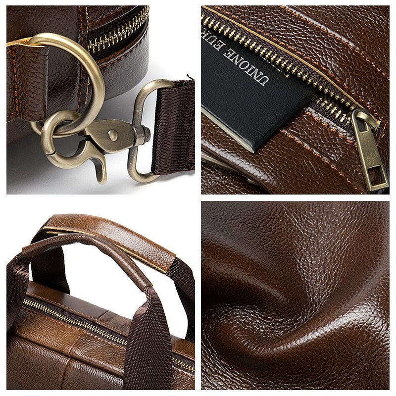 WESTAL Bag men's Genuine Leather briefcase Male man laptop bag natural Leather for men Messenger bags men's briefcases 2019