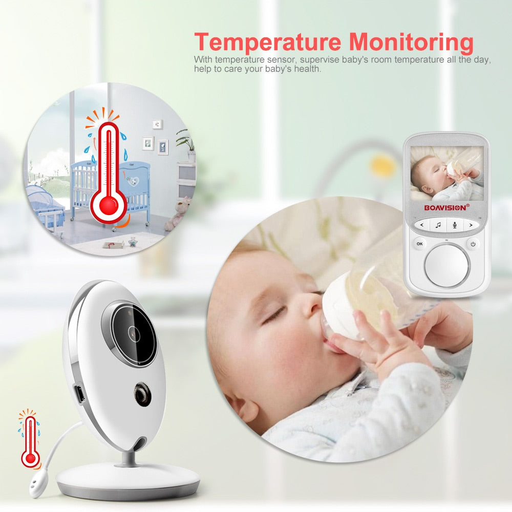 Wireless LCD Audio Video Baby Monitor VB605 Radio Nanny Music Intercom IR 24h Portable Baby Camera Baby Walkie Talkie Babysitter