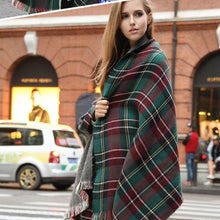 Load image into Gallery viewer, [FEILEDIS] Women&#39;s Cashmere Scarves Long Wraps Scarf Autumn Scarf England Classic Plaid Scarve
