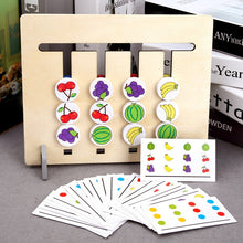 Load image into Gallery viewer, Montessori Toy Colors and Fruits Double Sided Matching Game Logical Reasoning Training Kids Educational Toys Children Wooden Toy
