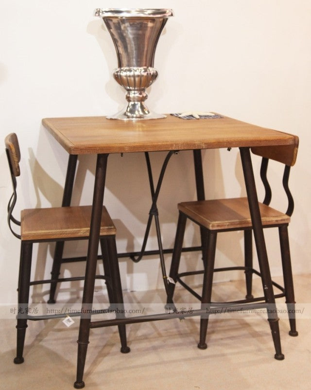 American Country Wrought Iron Tables and Chairs Set Outdoor Leisure garden balcony living room dining table and chairs hanging cafe