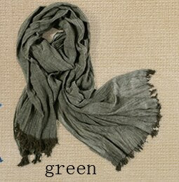 Fashion Classic Retro Scarf Cotton linen lady Men Autumn Multifunctional Soft warm long scarf Multicolor Tassel scarves 72*196cm