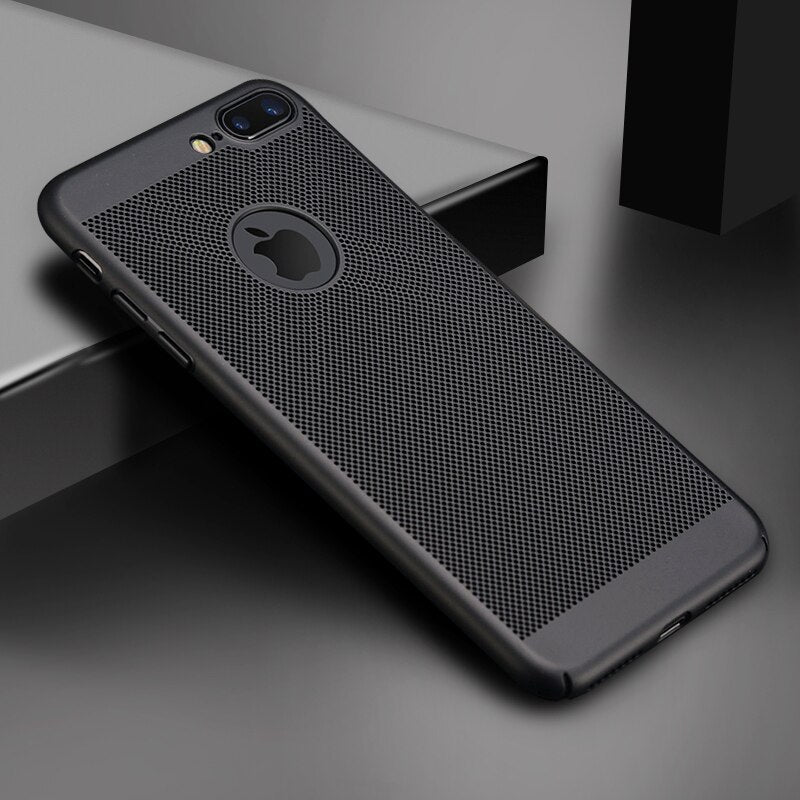 Ultra Slim Phone Case For iPhone 6 6s 7 8 Plus Hollow Heat Dissipation Case Hard PC For iPhone 5 S SE 11 12 Pro XR X XS MAX i12