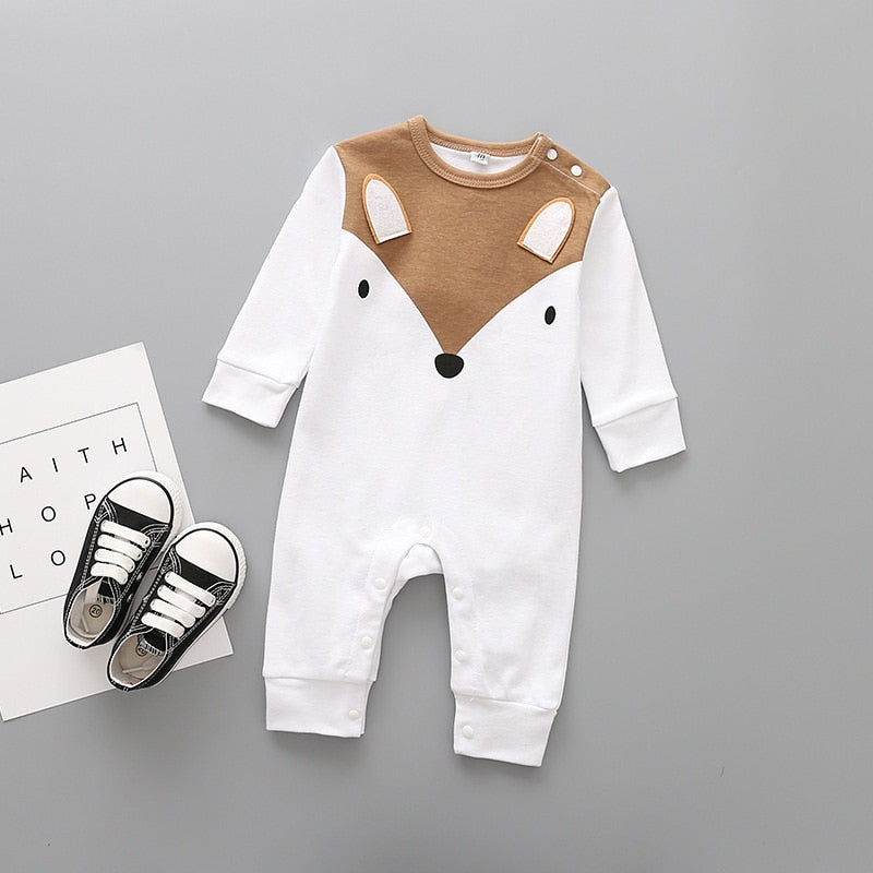 Newborn Baby Romper For Boys Girls Rompers Playsuits Cotton Long Sleeve Animal Baby Clothes Infant Pajamas Underwear