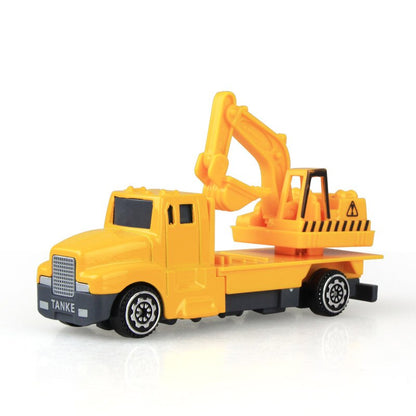 Jenilily Mini Diecast Car Construction Vehicle Engineering Car Excavator Dump Roller Truck Model Toys Lot for Children Adult
