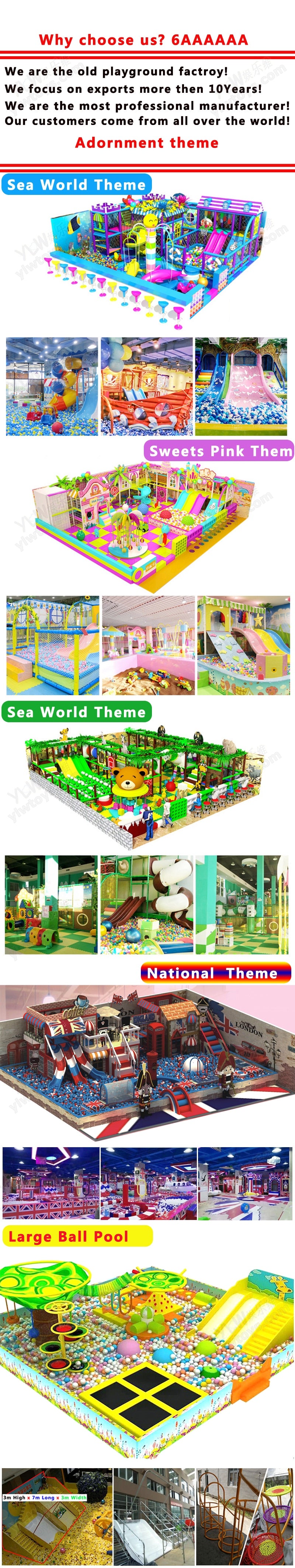 CE TUV Certificated Kids Soft Play Indoor Playground Structure Slide Equipment Commercial Indoor Soft Play Area YLW-IN19606