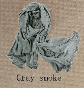 Fashion Classic Retro Scarf Cotton linen lady Men Autumn Multifunctional Soft warm long scarf Multicolor Tassel scarves 72*196cm