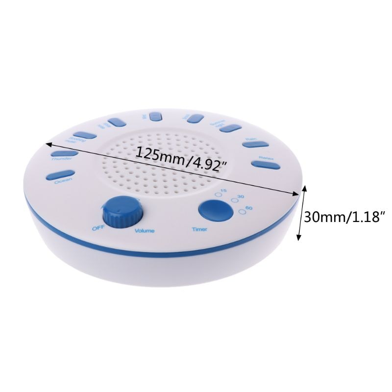 Sleep White Noise Machine Portable Sound Therapy for Baby and Adult Sleeping and Relaxation Device 9 Natural Sounds