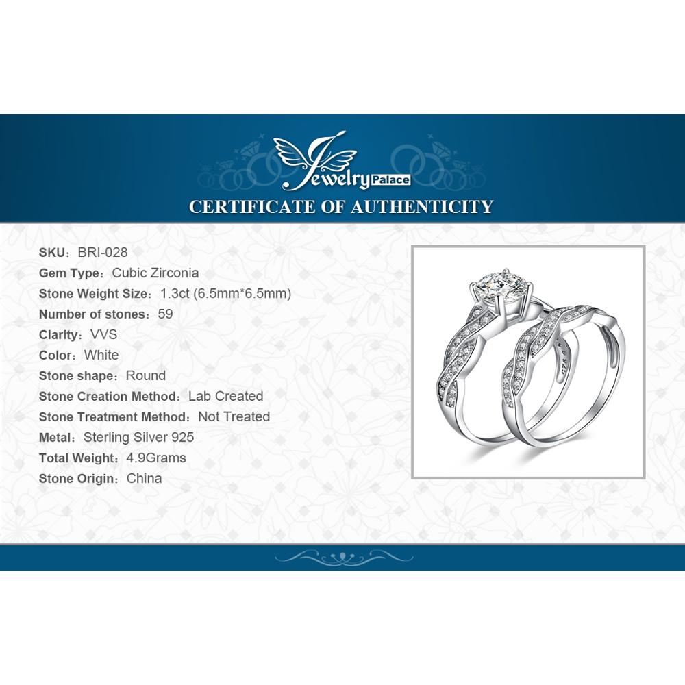 JPalace Infinity Engagement Ring Set 925 Sterling Silver Rings for Women Anniversary Wedding Rings Bridal Set Silver 925 Jewelry