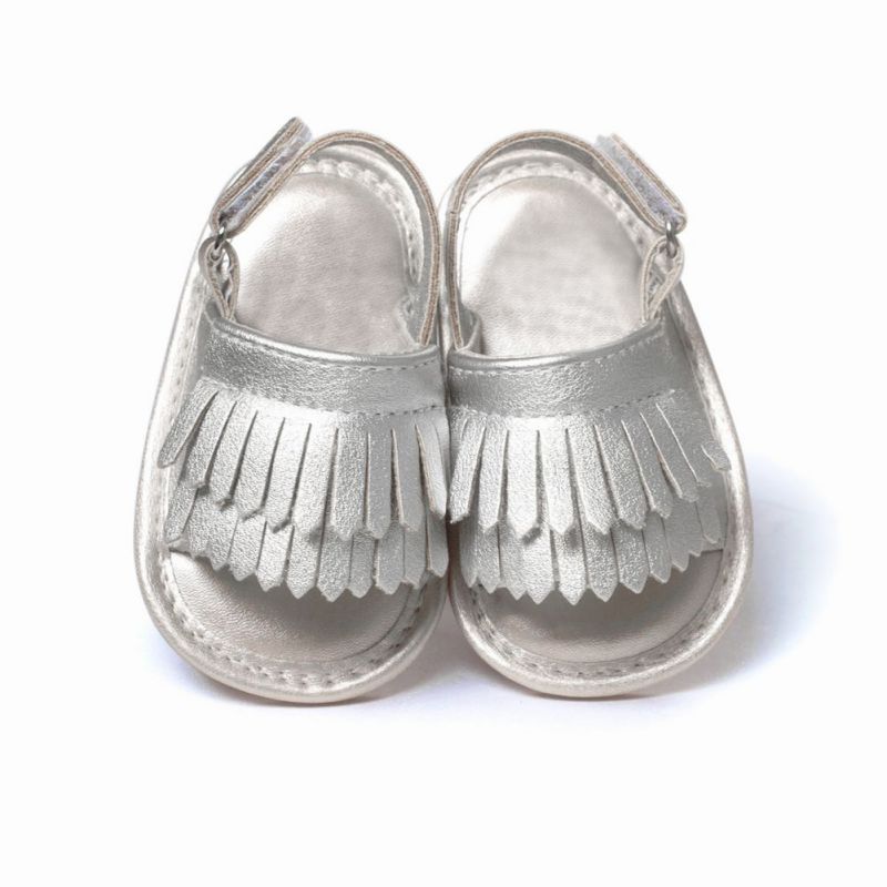 WEIXINBUY Baby Girl Sandals Summer Baby Shoes Casual Fashion Baby Girl Shoes Sandals For Girls PU Fringed Baby Sandals 9 Colors