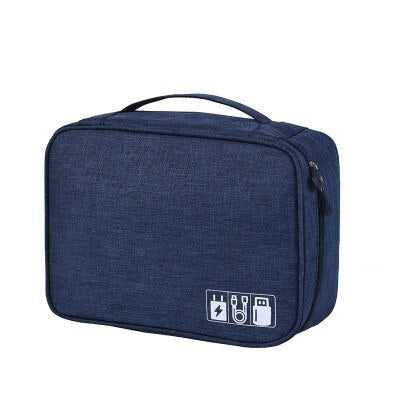 Travel Cable Bag Portable Digital USB Gadget Organizer Charger Wires Cosmetic Zipper Storage Pouch kit Case Accessories Supplies