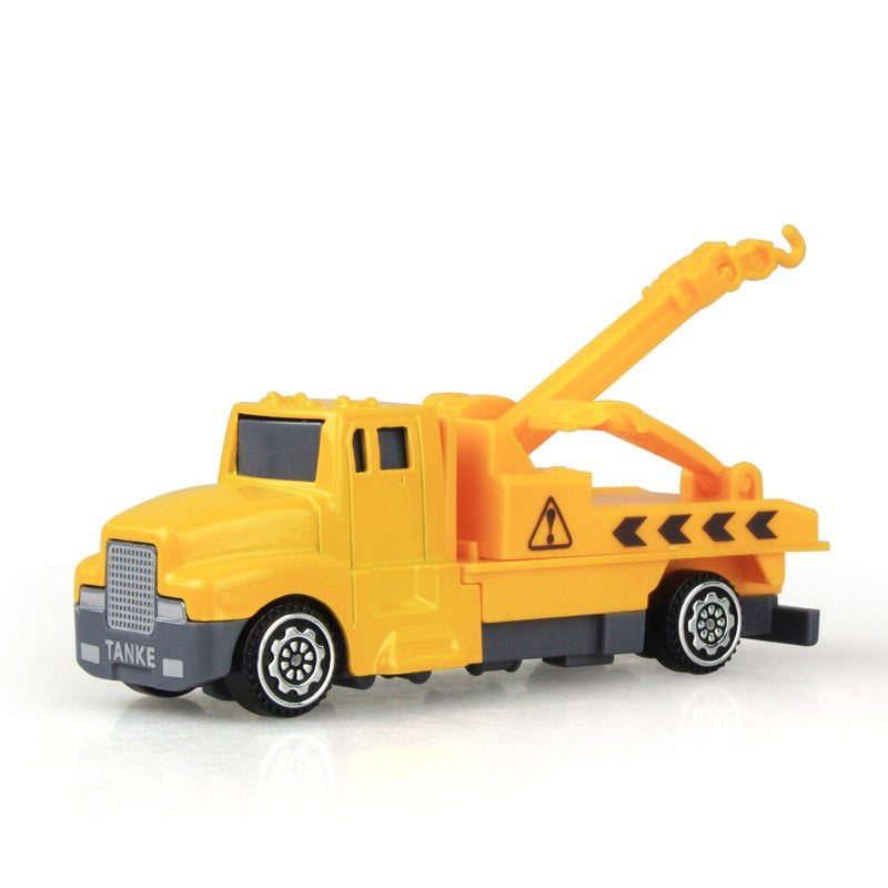 Jenilily Mini Diecast Car Construction Vehicle Engineering Car Excavator Dump Roller Truck Model Toys Lot for Children Adult